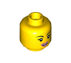 LEGO Amarillo Lucy WyldStyle Minifigura Cabeza (Espiga sólida hueca) (3626 / 65671)