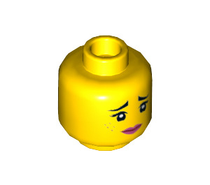 LEGO Geel Lucy Wyldstyle Minifigure Hoofd (Verzonken Solid Stud) (3626 / 65682)