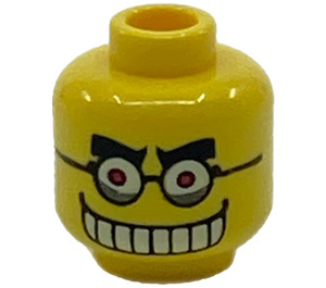 LEGO Giallo Mad Scientist Testa (Perno di sicurezza) (3626)