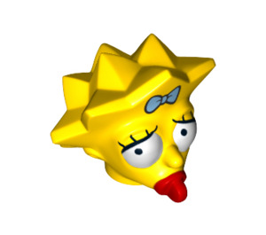 LEGO Yellow Maggie Simpson Head with Worried Expression  (16812)