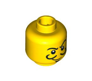 LEGO Jaune Magician Tête (Clou de sécurité) (3626 / 88013)