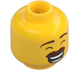 LEGO Yellow Man in Hawaiian Shirt Minifigure Head (Recessed Solid Stud) (3626 / 38686)