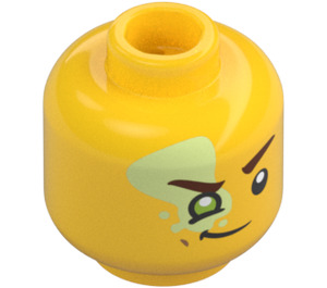 LEGO Geel Mateo Minifiguur Hoofd (Verzonken solide nop) (3274 / 102968)