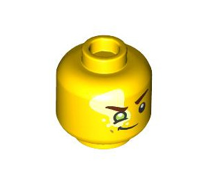 LEGO Yellow Mateo Minifigure Head (Recessed Solid Stud) (3274 / 102968)