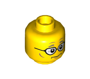 LEGO Žlutá Mayor Fleck v Corn Cob Kostým Minifigurka Hlava (Zapuštěný pevný cvoček) (3626 / 69050)