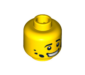 LEGO Yellow Mechanic Head (Safety Stud) (3626 / 99283)