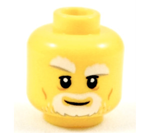 LEGO Yellow Merlok Head (Recessed Solid Stud) (3626)