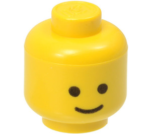 LEGO Gelb Minifig Kopf mit Standard Grinsen (Solider Bolzen) (9336 / 55368)
