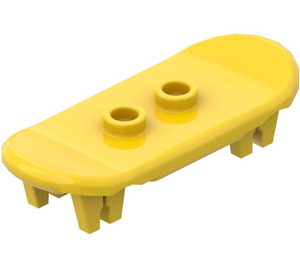 LEGO Yellow Minifig Skateboard with Four Wheel Clips (42511 / 88422)