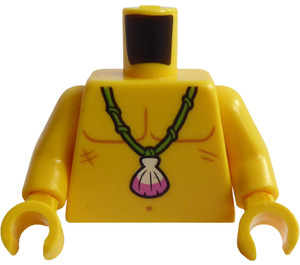 LEGO Giallo Minifigure Busto con Collana di Shipwreck Survivor (973)