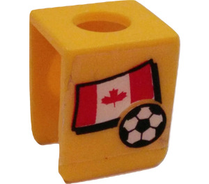 LEGO Yellow Minifig Vest with Canadian Flag (Football/Soccer) and Player 12 Sticker (3840)