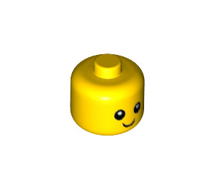 LEGO Geel Minifiguur Baby Hoofd zonder nek (24581 / 26556)