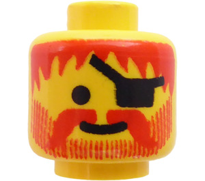 LEGO Geel Minifigure Captain Redbeard Hoofd (Veiligheids Stud) (3626)