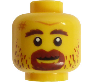 LEGO Gelb Minifigure Kopf of Shipwreck Survivor (Einbau-Vollbolzen) (3626)