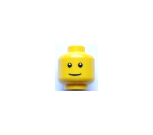 LEGO Yellow Minifigure Head with Black Eyes with White Pupils and Smile (Safety Stud) (3626)