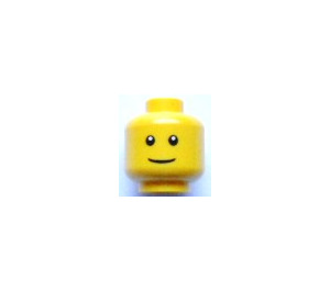 LEGO Amarillo Minifigura Cabeza con Negro Ojos con Blanco Pupils y Smile (Espiga de seguridad) (3626)