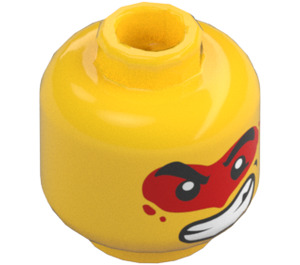 LEGO Yellow Minifigure Head with Decoration (Recessed Solid Stud) (3626 / 66071)