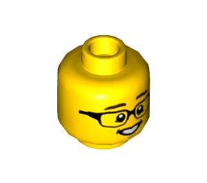 LEGO Jaune Minifigure Diriger avec Décoration (Goujon solide encastré) (3626 / 98363)