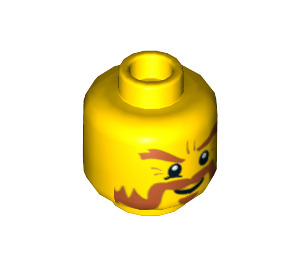 LEGO Yellow Minifigure Head with Decoration (Safety Stud) (13466 / 74305)