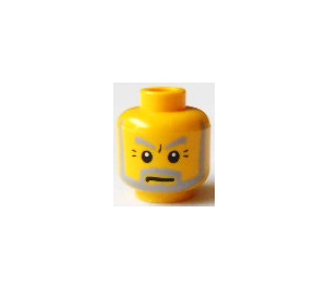 LEGO Jaune Minifigurine Tête avec Décoration (Clou de sécurité) (3626)