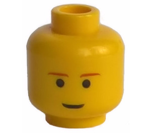 LEGO Keltainen Minihahmo Pää jossa Koriste (Turvanuppi) (3626)