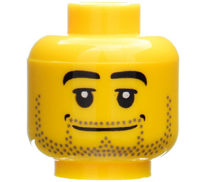 LEGO Yellow Minifigure Head with Decoration (Safety Stud) (3626)