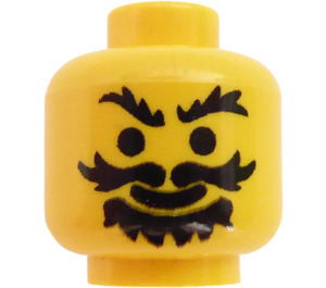 LEGO Geel Minifigure Hoofd met Decoratie (Veiligheids Stud) (3626)