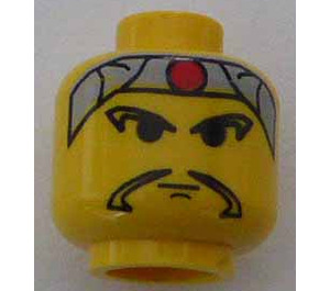 LEGO Yellow Minifigure Head with Decoration (Safety Stud) (3626)