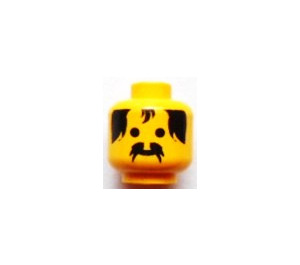 LEGO Yellow Minifigure Head with Decoration (Safety Stud) (3626)