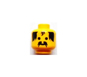 LEGO Gelb Minifigur Kopf mit Deko (Sicherheitsnoppe) (3626)