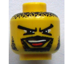 LEGO Geel Minifiguur Hoofd met Decoratie (Veiligheidsnop) (3626)