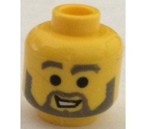 LEGO Geel Minifiguur Hoofd met Decoratie (Veiligheidsnop) (3626)