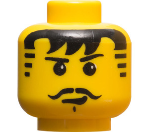 LEGO Giallo Minifigure Testa con Decorazione (Perno di sicurezza) (3626 / 44743)