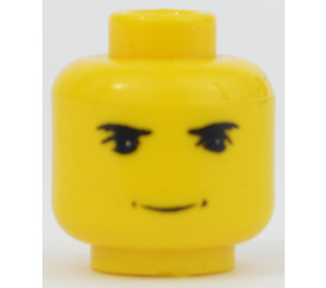 LEGO Yellow Minifigure Head with Decoration (Safety Stud) (3626 / 50888)