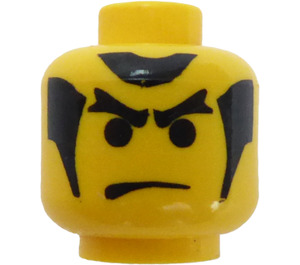 LEGO Yellow Minifigure Head with Decoration (Safety Stud) (3626)