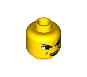 LEGO Gelb Minifigure Kopf mit Dekoration (Sicherheitsbolzen) (3626 / 55533)