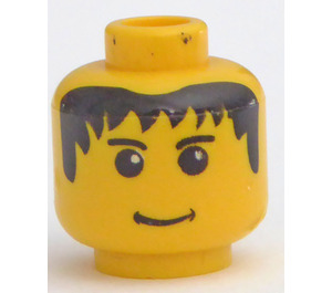 LEGO Giallo Minifigure Testa con Decorazione (Perno di sicurezza) (3626)