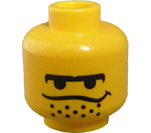 LEGO Giallo Minifigure Testa con Decorazione (Perno di sicurezza) (3626)