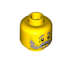 LEGO Yellow Minifigure Head with Decoration (Safety Stud) (3626 / 64895)