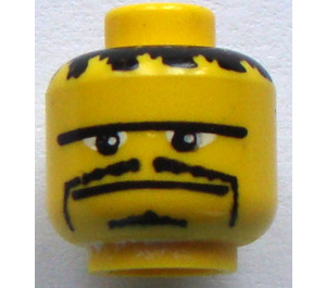 LEGO Giallo Minifigure Testa con Decorazione (Perno di sicurezza) (3626)