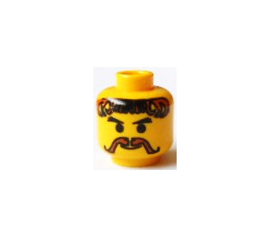 LEGO Yellow Minifigure Head with Decoration (Safety Stud) (3626)