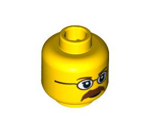 LEGO Gelb Minifigure Kopf mit Dekoration (Sicherheitsbolzen) (3626 / 88935)