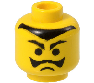 LEGO Giallo Minifigure Testa con Decorazione (Perno di sicurezza) (3626)