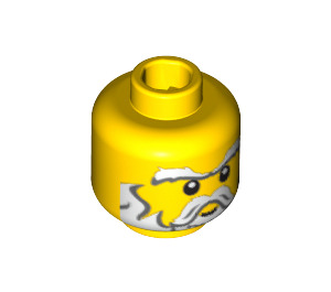 LEGO Gelb Minifigure Kopf mit Dekoration (Sicherheitsbolzen) (90943 / 92067)