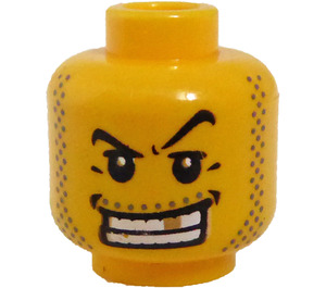 LEGO Geel Minifigure Hoofd met Gold Tand (Veiligheids Stud) (3626)