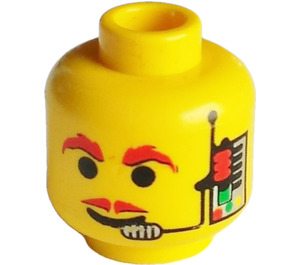 LEGO Yellow Minifigure Head with Headset (Safety Stud) (3626)