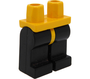 LEGO Gelb Minifigur Hüften mit Schwarz Beine (73200 / 88584)