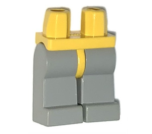 LEGO Gelb Minifigure Hüften mit Light Grau Beine (3815)