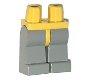 LEGO Gelb Minifigur Hüften mit Licht Grau Beine (3815 / 73200)