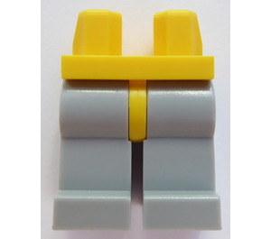 LEGO Yellow Minifigure Hips with Medium Stone Gray Legs (73200 / 88584)